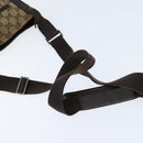 GUCCI GG Canvas Shoulder Bag Beige Silver 122793 Auth 147865-8