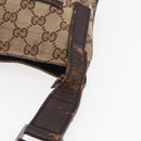 GUCCI GG Canvas Shoulder Bag Beige Silver 122793 Auth 147865-8