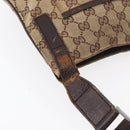 GUCCI GG Canvas Shoulder Bag Beige Silver 122793 Auth 147865-9