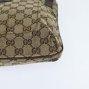 GUCCI GG Canvas Shoulder Bag Beige Silver 122793 Auth 147867-11