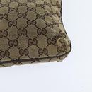 GUCCI GG Canvas Shoulder Bag Beige Silver 122793 Auth 147867-13
