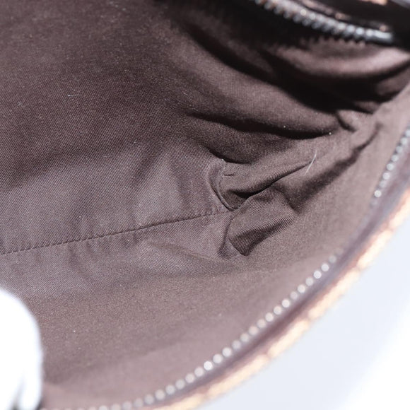 GUCCI GG Canvas Shoulder Bag Beige Silver 122793 Auth 147867