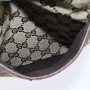GUCCI GG Canvas Shoulder Bag Beige Silver 122793 Auth 147867-19