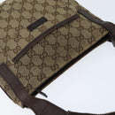 GUCCI GG Canvas Shoulder Bag Beige Silver 122793 Auth 147867-6