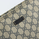 GUCCI GG Supreme Shoulder Bag PVC Navy Silver 201446 Auth 147869-17