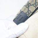 GUCCI GG Supreme Shoulder Bag PVC Navy Silver 201446 Auth 147869-12