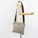 GUCCI GG Supreme Shoulder Bag PVC Navy Silver 201446 Auth 147869-22