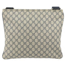 GUCCI GG Supreme Shoulder Bag PVC Navy Silver 201446 Auth 147869-2