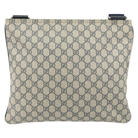 GUCCI GG Supreme Shoulder Bag PVC Navy Silver 201446 Auth 147869 - 0