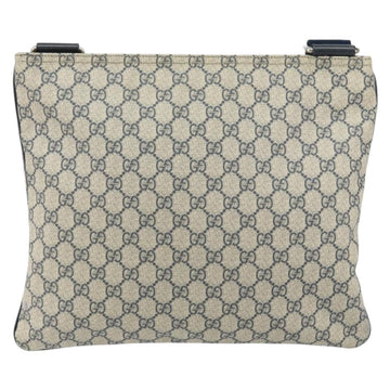 GUCCI GG Supreme Shoulder Bag PVC Navy Silver 201446 Auth 147869 - 0