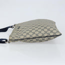 GUCCI GG Supreme Shoulder Bag PVC Navy Silver 201446 Auth 147869-4