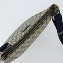 GUCCI GG Supreme Shoulder Bag PVC Navy Silver 201446 Auth 147869-6