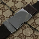 GUCCI GG Canvas Shoulder Bag Beige Silver 131211 Auth 147872-14