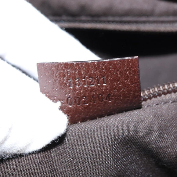 GUCCI GG Canvas Shoulder Bag Beige Silver 131211 Auth 147872