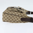 GUCCI GG Canvas Shoulder Bag Beige Silver 131211 Auth 147872-5