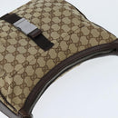 GUCCI GG Canvas Shoulder Bag Beige Silver 131211 Auth 147872-6