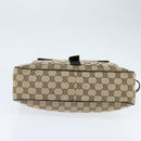GUCCI GG Canvas Shoulder Bag Beige Silver 131211 Auth 147872-9