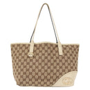 GUCCI GG Canvas Abbey Tote Bag Beige 169946 Auth 147873-2
