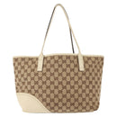 GUCCI GG Canvas Abbey Tote Bag Beige 169946 Auth 147873-3
