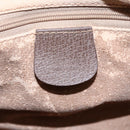 GUCCI GG Supreme Web Sherry Line Boston Bag PVC Beige Gold Auth 147876-19