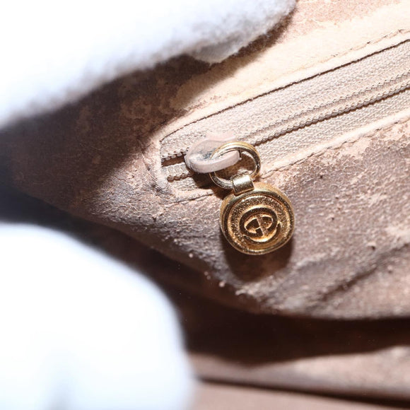 GUCCI GG Supreme Web Sherry Line Boston Bag PVC Beige Gold Auth 147876