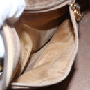 GUCCI GG Supreme Web Sherry Line Boston Bag PVC Beige Gold Auth 147876-11