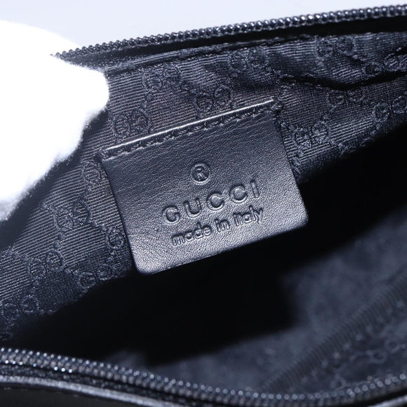 GUCCI Web Sherry Line Accessory Pouch Canvas Black Red Green 92820 Auth 147877