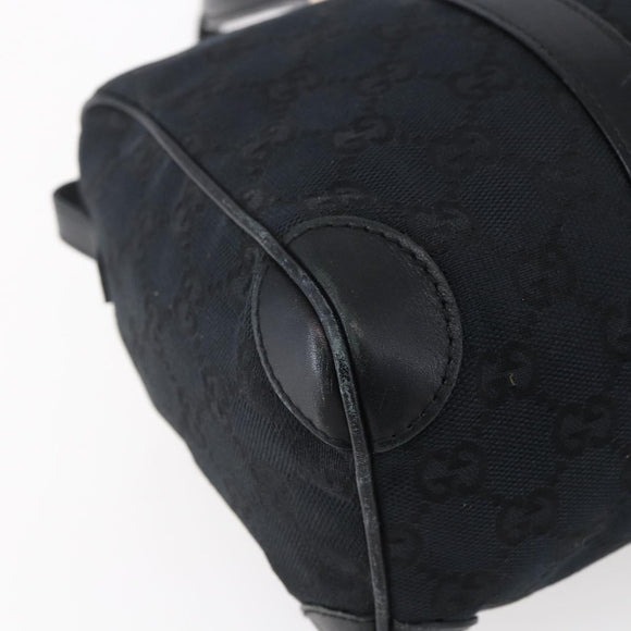 GUCCI GG Canvas Hand Bag Black Gold 000 0851 3754 Auth 147878