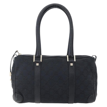 GUCCI GG Canvas Hand Bag Black Gold 000 0851 3754 Auth 147878 - 0