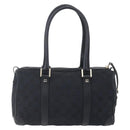 GUCCI GG Canvas Hand Bag Black Gold 000 0851 3754 Auth 147878-3