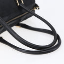 GUCCI GG Canvas Hand Bag Black Gold 000 0851 3754 Auth 147878-7