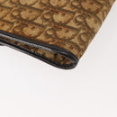 Christian Dior Trotter Canvas Chain Shoulder Bag Brown Gold Auth 147883-13