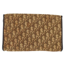 Christian Dior Trotter Canvas Chain Shoulder Bag Brown Gold Auth 147883-3