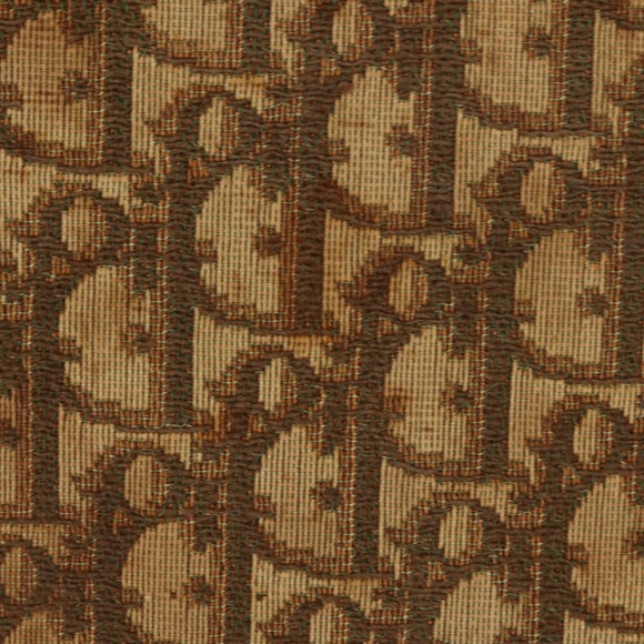 Christian Dior Trotter Canvas Chain Shoulder Bag Brown Gold Auth 147883