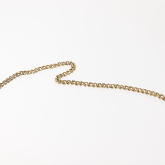 Christian Dior Trotter Canvas Chain Shoulder Bag Brown Gold Auth 147883