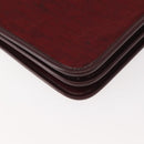 Christian Dior Trotter Canvas Chain Shoulder Bag Red Gold Auth 147884-12