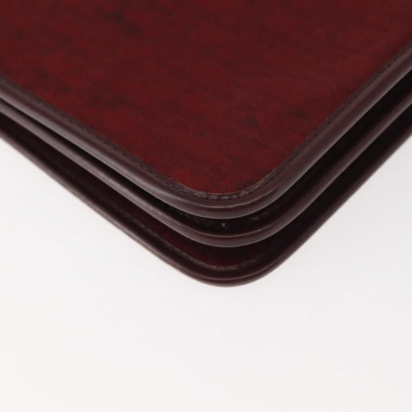 Christian Dior Trotter Canvas Chain Shoulder Bag Red Gold Auth 147884