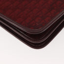 Christian Dior Trotter Canvas Chain Shoulder Bag Red Gold Auth 147884-13