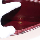 Christian Dior Trotter Canvas Chain Shoulder Bag Red Gold Auth 147884-17