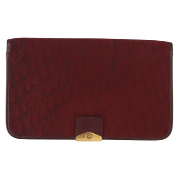 Christian Dior Trotter Canvas Chain Shoulder Bag Red Gold Auth 147884 - 0