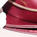 Christian Dior Trotter Canvas Chain Shoulder Bag Red Gold Auth 147884-20
