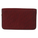 Christian Dior Trotter Canvas Chain Shoulder Bag Red Gold Auth 147884-3