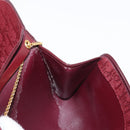 Christian Dior Trotter Canvas Chain Shoulder Bag Red Gold Auth 147885-18