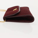 Christian Dior Trotter Canvas Chain Shoulder Bag Red Gold Auth 147885-4