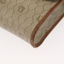 Christian Dior Honeycomb Canvas Shoulder Bag PVC Gold Beige Auth 147886-11