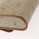 Christian Dior Honeycomb Canvas Shoulder Bag PVC Gold Beige Auth 147886-12