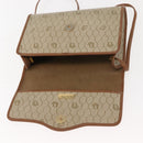 Christian Dior Honeycomb Canvas Shoulder Bag PVC Gold Beige Auth 147886-15