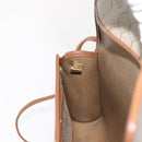 Christian Dior Honeycomb Canvas Shoulder Bag PVC Gold Beige Auth 147886-19