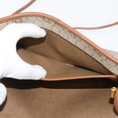 Christian Dior Honeycomb Canvas Shoulder Bag PVC Gold Beige Auth 147886-20