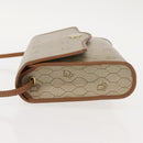 Christian Dior Honeycomb Canvas Shoulder Bag PVC Gold Beige Auth 147886-5